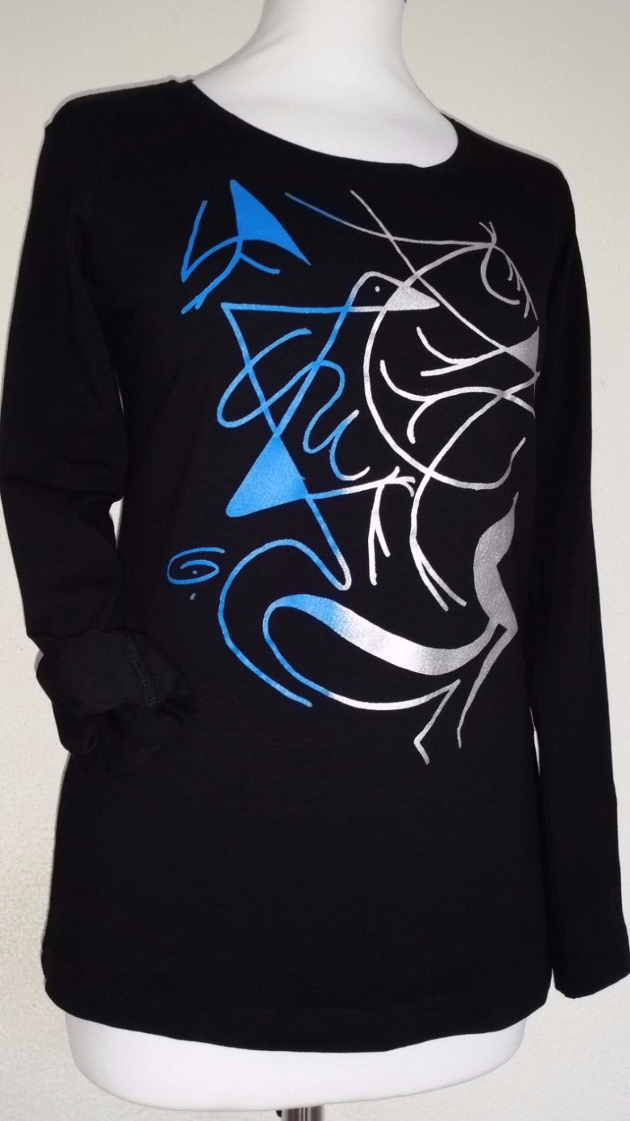 THE BEGINNING-SCHWARZES T-SHIRT, LANGARM S-M