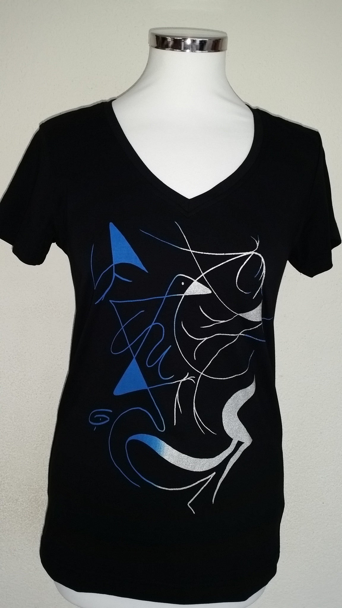 THE BEGINNING -M- silver/blau ,"V" ausschnitt