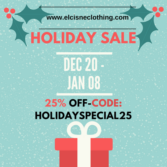 HOLIDAY SALE - 25% OFF DEC 20 - JAN 08
