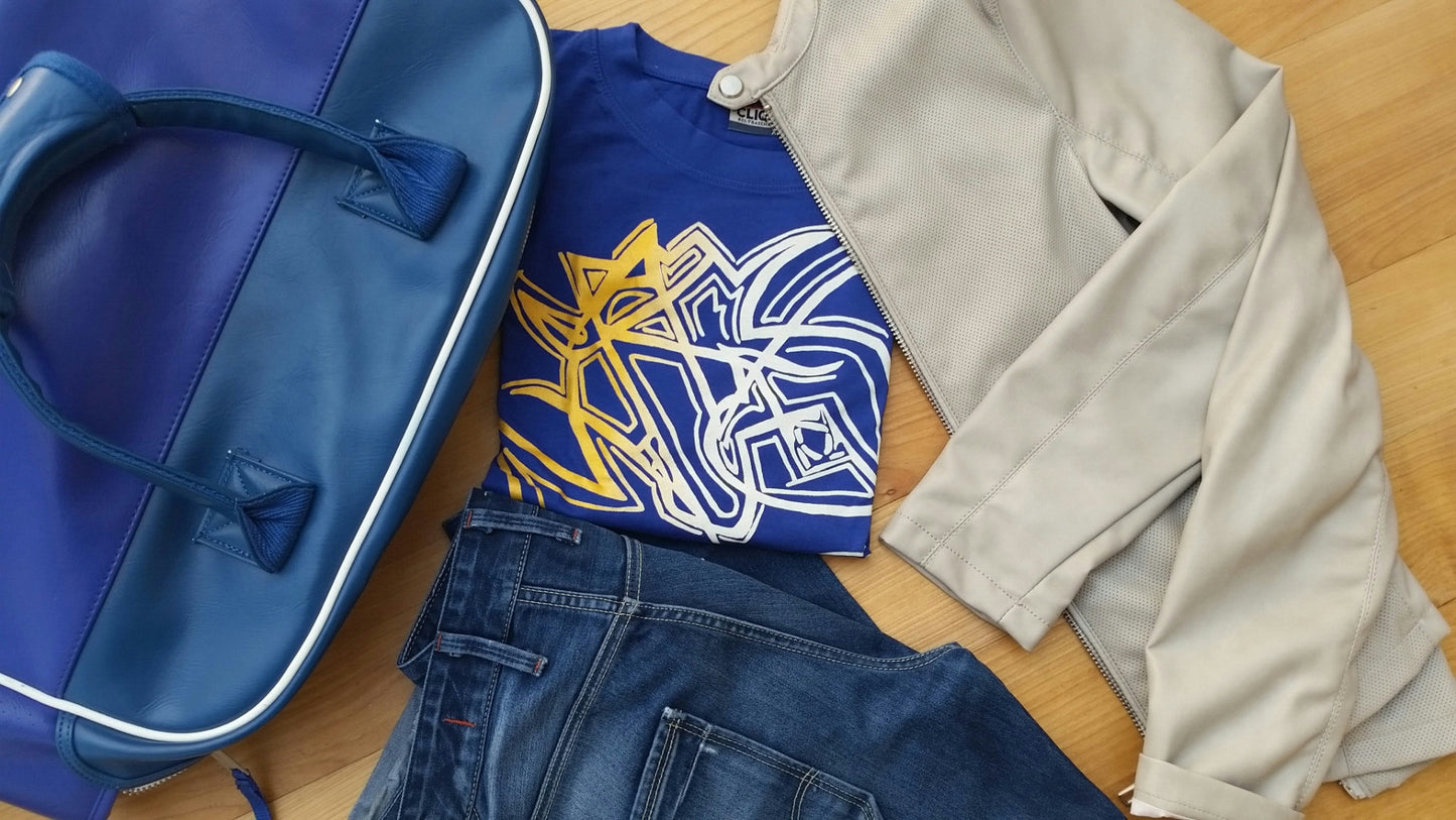 HIP HOP blau, T-Shirt