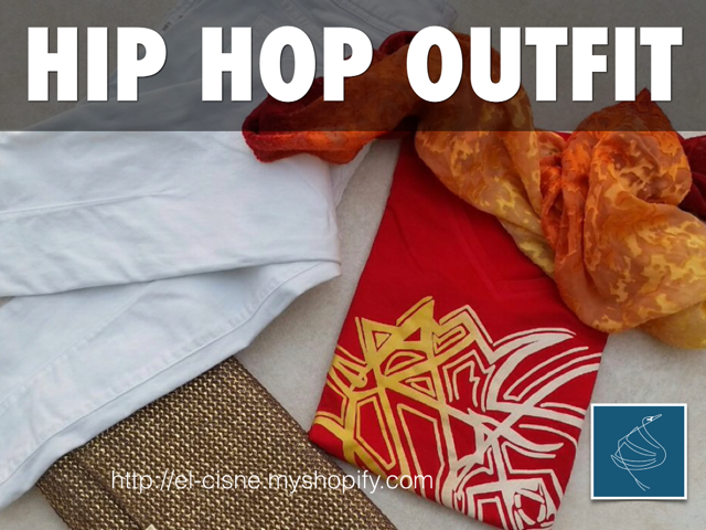 "DUO" FOR WOMAN  HIP-HOP rot, ARROW orange M unique
